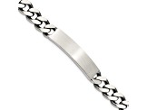 Sterling Silver Antiqued Curb Link ID Bracelet
