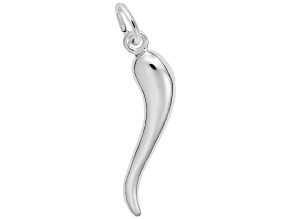 Silver Italian Horn Charm