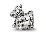 Sterling Silver Cow with Bell Bead