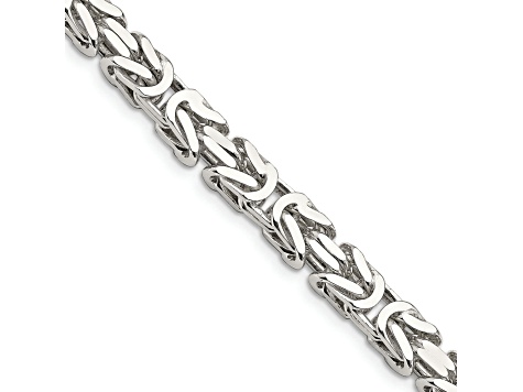 Sterling Silver 7.5mm Byzantine Chain