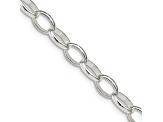 Sterling Silver 5mm Fancy Rolo Chain Necklace