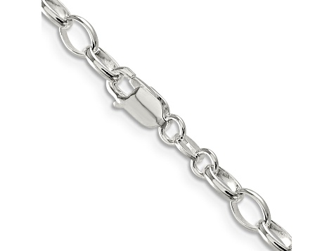 Sterling Silver 5mm Fancy Rolo Chain Necklace