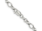 Sterling Silver 5mm Fancy Rolo Chain Necklace