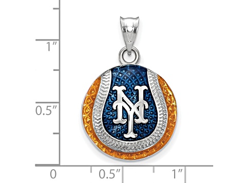 Houston Astros MLB Logo Art Sterling Silver Small Enameled Pendant