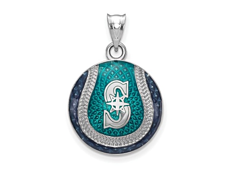 LogoArt St. Louis Cardinals Sterling Silver Crystal Logo Pendant