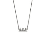 Rhodium Over Sterling Silver LogoArt Delta Delta Delta Medium Pendant Necklace