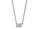Rhodium Over Sterling Silver LogoArt Delta Zeta Medium Pendant Necklace