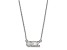 Rhodium Over Sterling Silver LogoArt Phi Sigma Sigma Medium Pendant Necklace