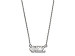 Rhodium Over Sterling Silver LogoArt Phi Sigma Sigma Medium Pendant Necklace