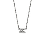 Rhodium Over Sterling Silver LogoArt Sigma Kappa Medium Pendant Necklace