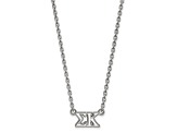 Rhodium Over Sterling Silver LogoArt Sigma Kappa Medium Pendant Necklace