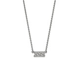 Rhodium Over Sterling Silver LogoArt Sigma Sigma Sigma Medium Pendant Necklace