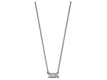 Rhodium Over Sterling Silver LogoArt Zeta Tau Alpha Medium Pendant Necklace