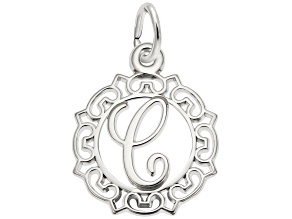 Silver Initial C Charm