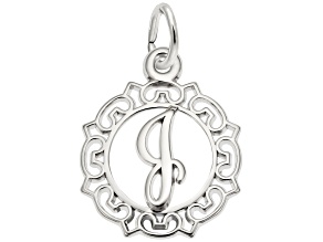 Silver Initial J Charm