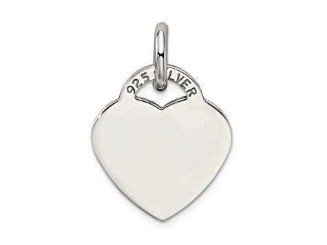 Sterling Silver Polished 'I Love u' Heart Pendant