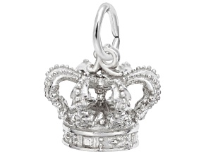 Silver Crown Charm