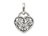 Sterling Silver Antique Heart Charm