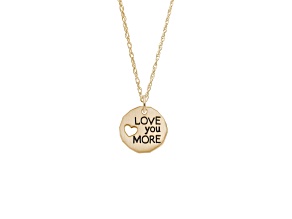 22K Gold Over Sterling Silver Love You More Necklace Set 18 in