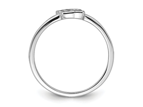 Rhodium Over Sterling Silver Multi-color Enameled Dog Children's Ring