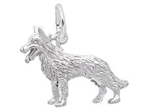 Silver German Shepherd Charm