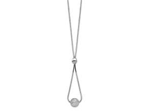 Sterling Silver Rhodium-plated Heart and Infinity with 1-inch Extension Necklace