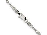 Sterling Silver 2.25mm Singapore Chain Bracelet