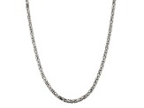 Sterling Silver 4.25mm Byzantine Chain