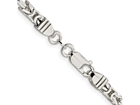 Sterling Silver 4.25mm Byzantine Chain