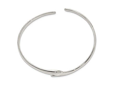 Sterling Silver Polished Fancy Cuff Bracelet