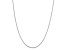 Rhodium Over Sterling Silver 1.4mm Singapore Chain