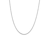 Rhodium Over Sterling Silver 1.4mm Singapore Chain