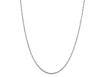 Rhodium Over Sterling Silver 1.4mm Singapore Chain
