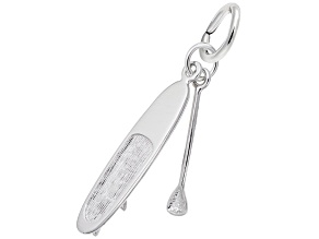Silver SUP Paddle Board and Paddle Charm