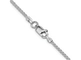 Rhodium Over Sterling Silver 1.5mm Round Spiga Chain