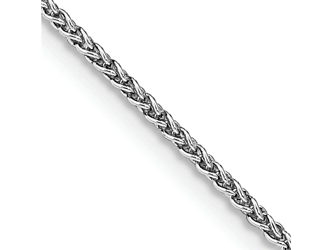 Rhodium Over Sterling Silver 1.5mm Round Spiga Chain