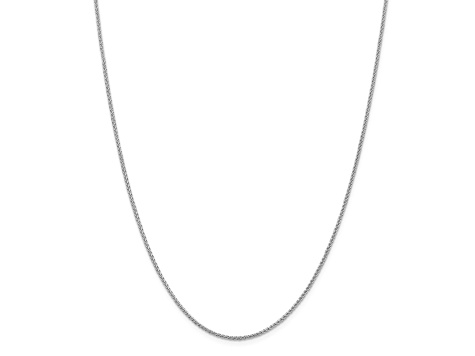 Rhodium Over Sterling Silver 1.5mm Round Spiga Chain