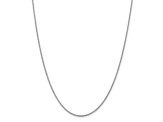 Rhodium Over Sterling Silver 1.5mm Round Spiga Chain