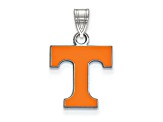 Sterling Silver Rhodium-plated LogoArt University of Tennessee Small Enamel Pendant