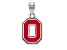 Sterling Silver Rhodium-plated LogoArt Ohio State University Small Enamel Pendant