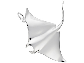 Silver Manta Ray Charm