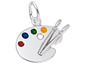 Silver Artist Palette Charm