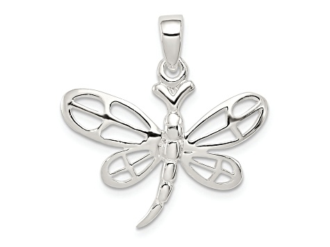 Sterling Silver Polished Dragonfly Pendant