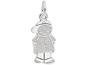 Silver Boy W/ Baseball Cap Charm