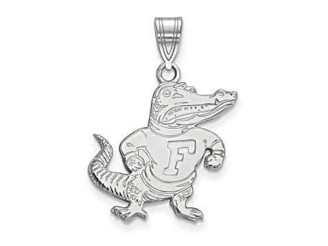 Rhodium Over Sterling Silver LogoArt University of Florida Large Pendant