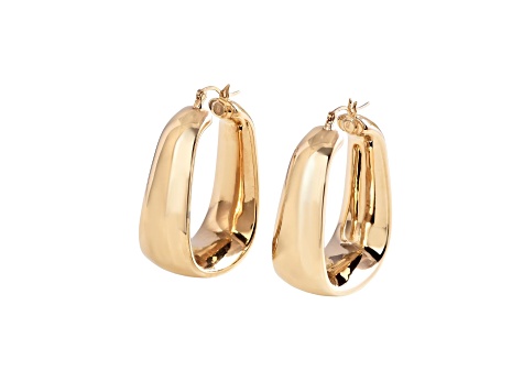 18K Vermeil Gold Over Silver Hoop Lightweight Earrings