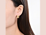 18K Vermeil Gold Over Silver Hoop Lightweight Earrings