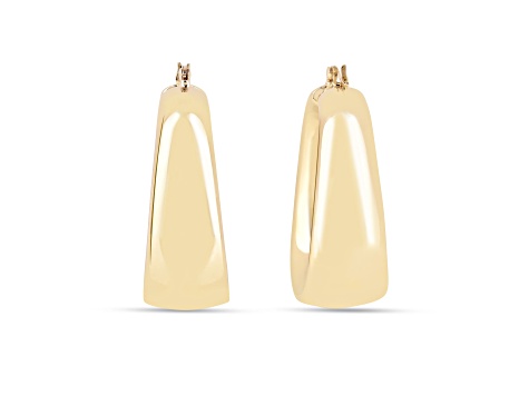 18K Vermeil Gold Over Silver Hoop Lightweight Earrings