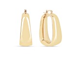 18K Vermeil Gold Over Silver Hoop Lightweight Earrings