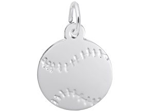 Silver Baseball Charm